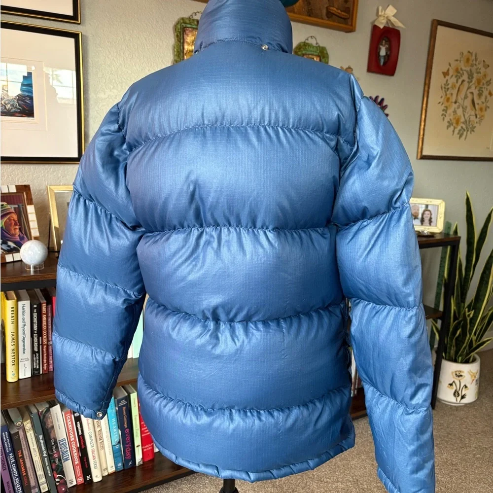 VTG The North Face Brown Label Down Puffer Jacket Blue Ripstop USA 70s/80s Men's